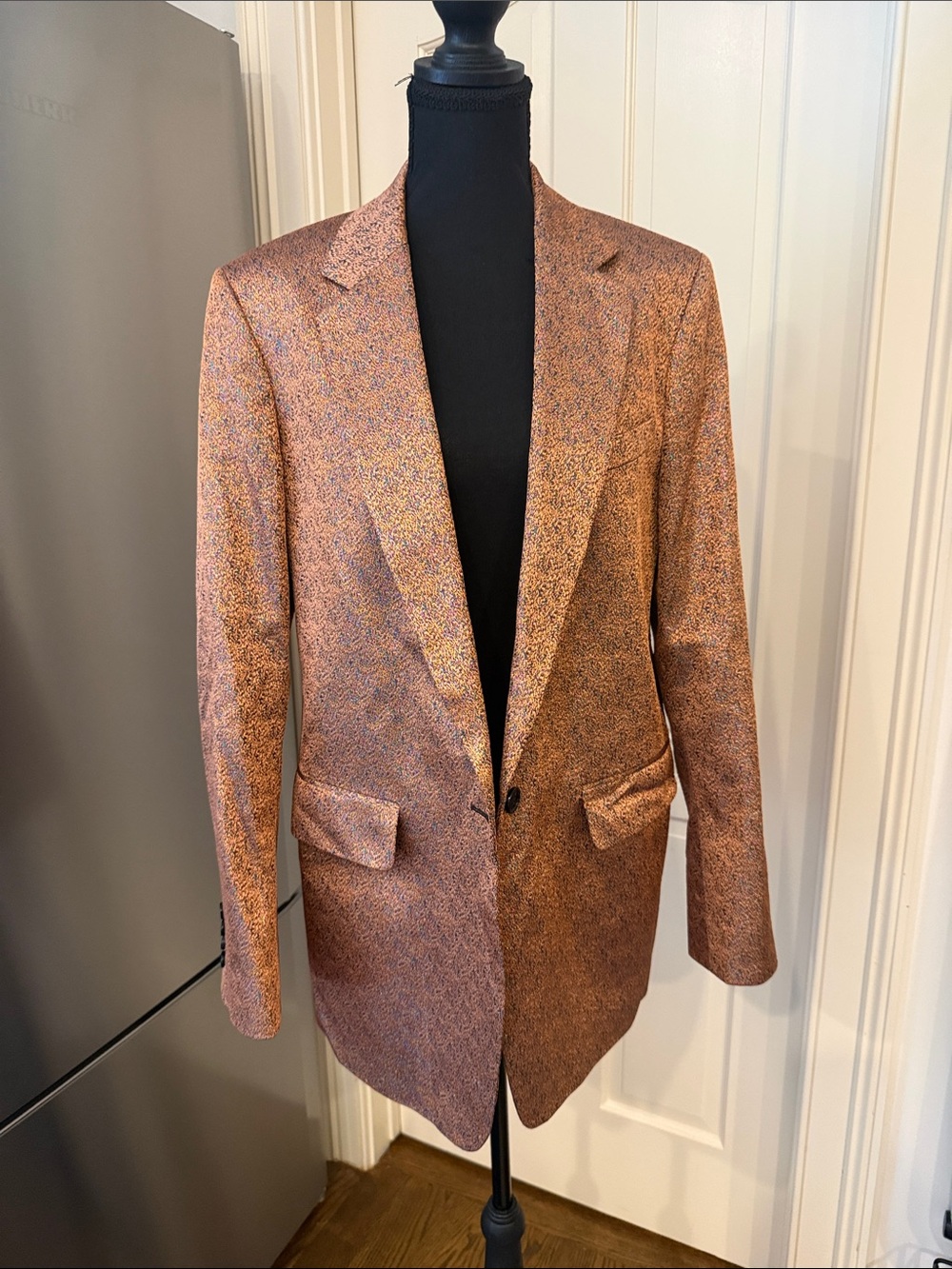 Dries Van Noten Metallic Lurex Salmon/Copper Blazer - like new!